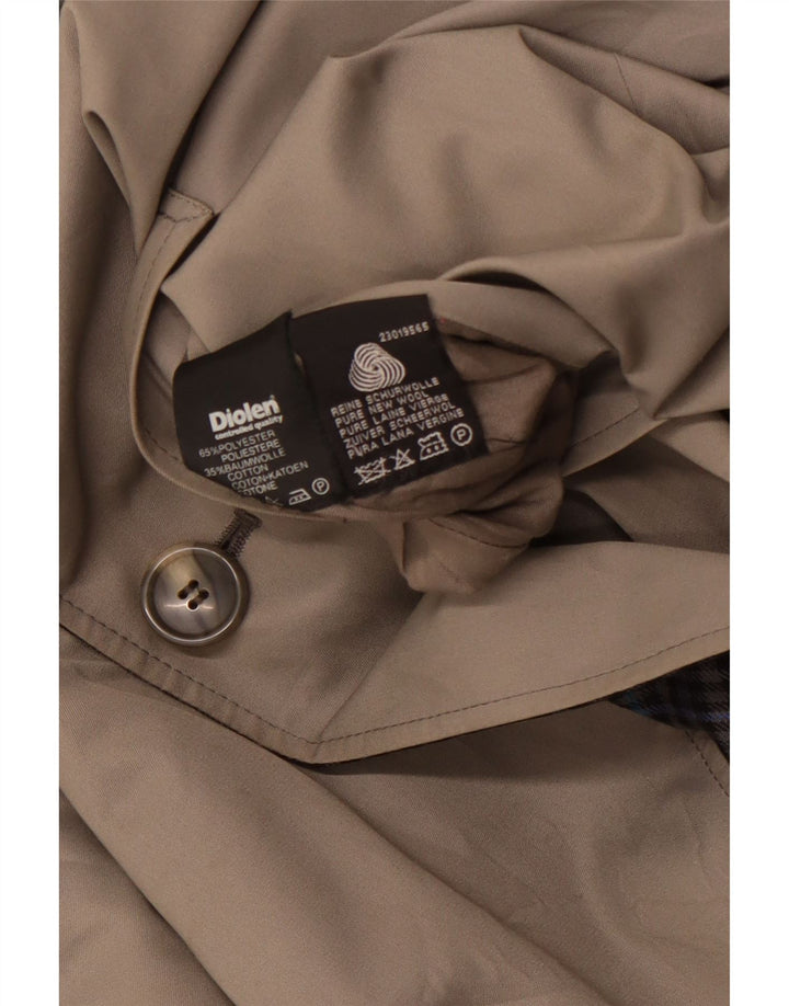 DIOLEN Gabardina reversible para hombre UK 40 Poliéster a cuadros gris grande