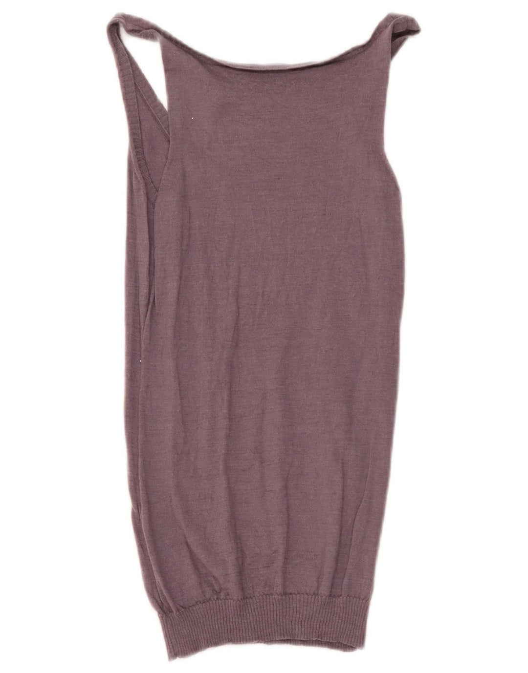 Massimo Dutti Mujer Chaleco Tank Top UK 12 Mediano Lana Púrpura