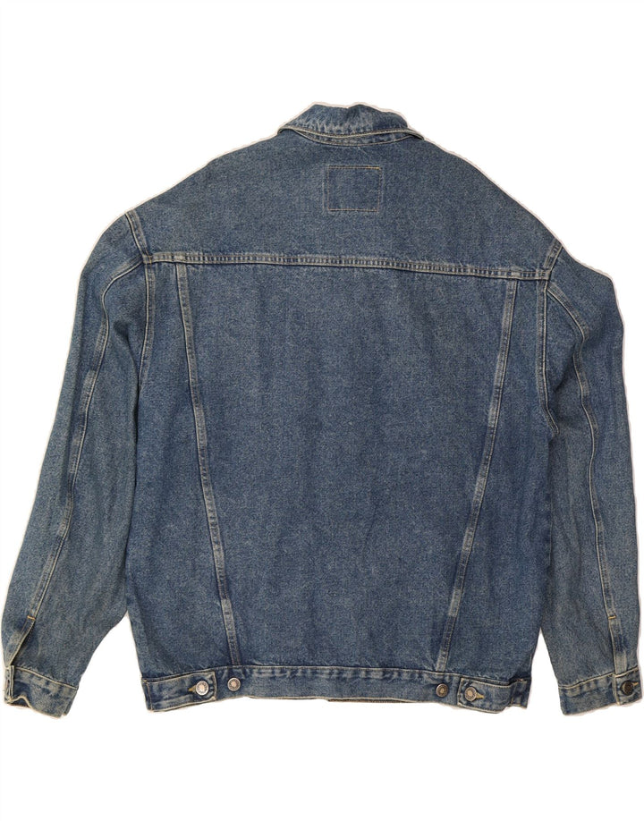 VINTAGE Chaqueta vaquera para hombre Reino Unido 40 Algodón azul grande