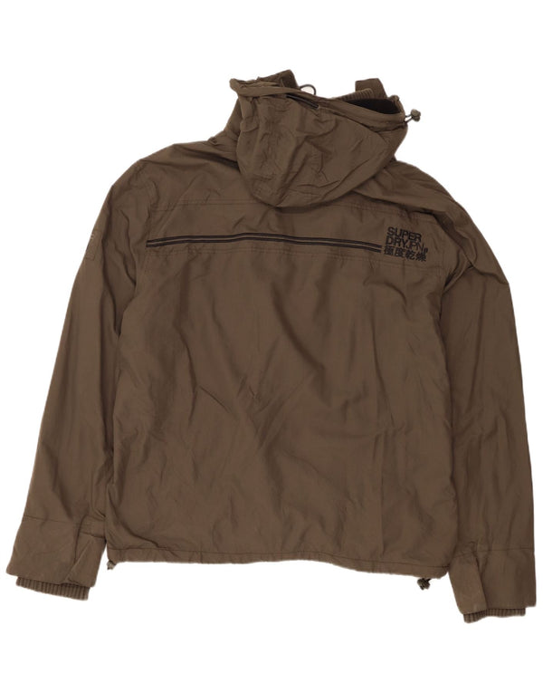Superdry Chaqueta Cortavientos Con Capucha Para Hombre UK 46 3XL Nylon Caqui