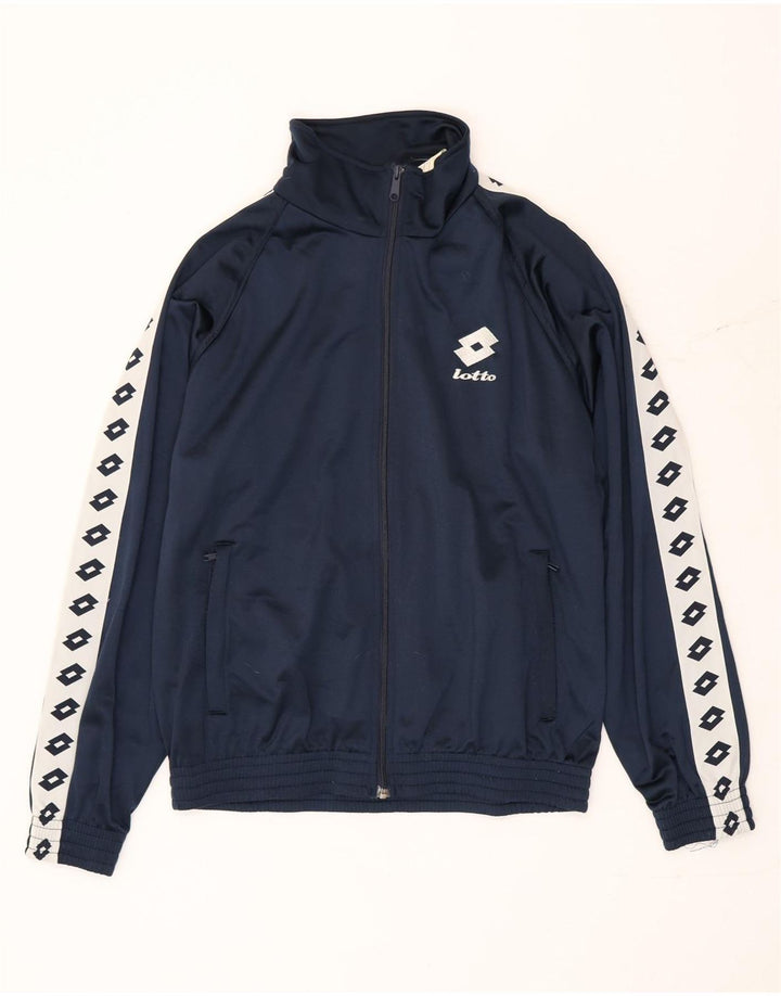 Lotto Mens Graphic Chándal Top Chaqueta Grande Azul Marino Colorblock