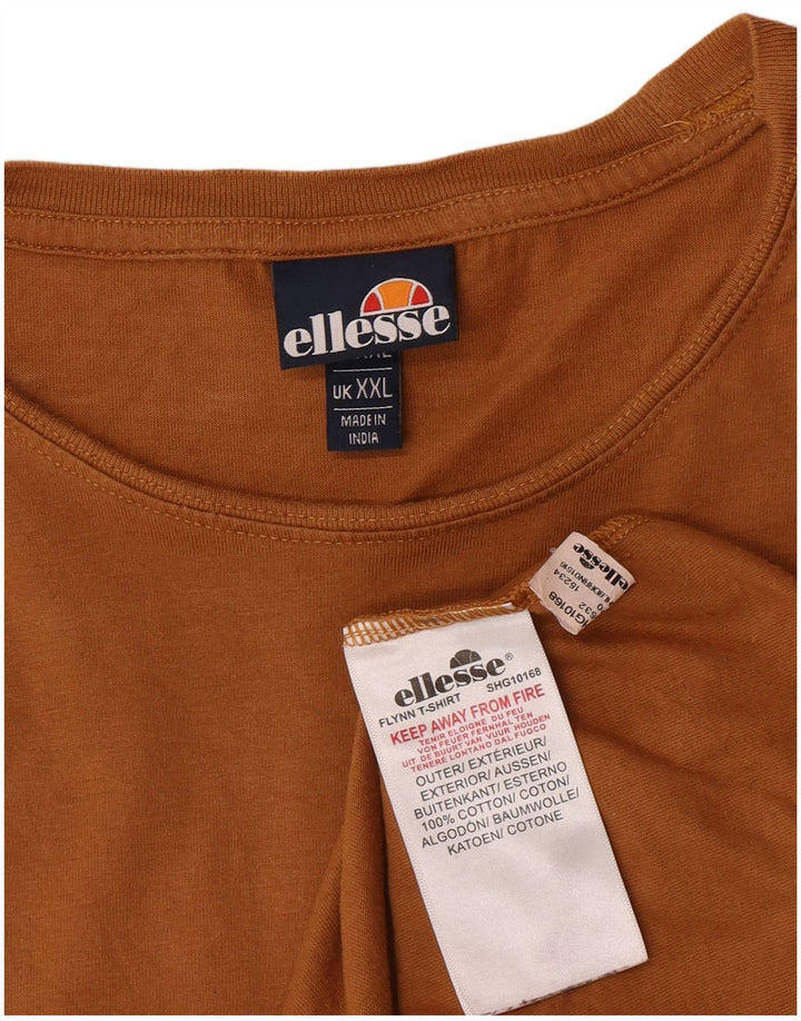 Ellesse Camiseta gráfica para mujer Top 2XL Algodón marrón