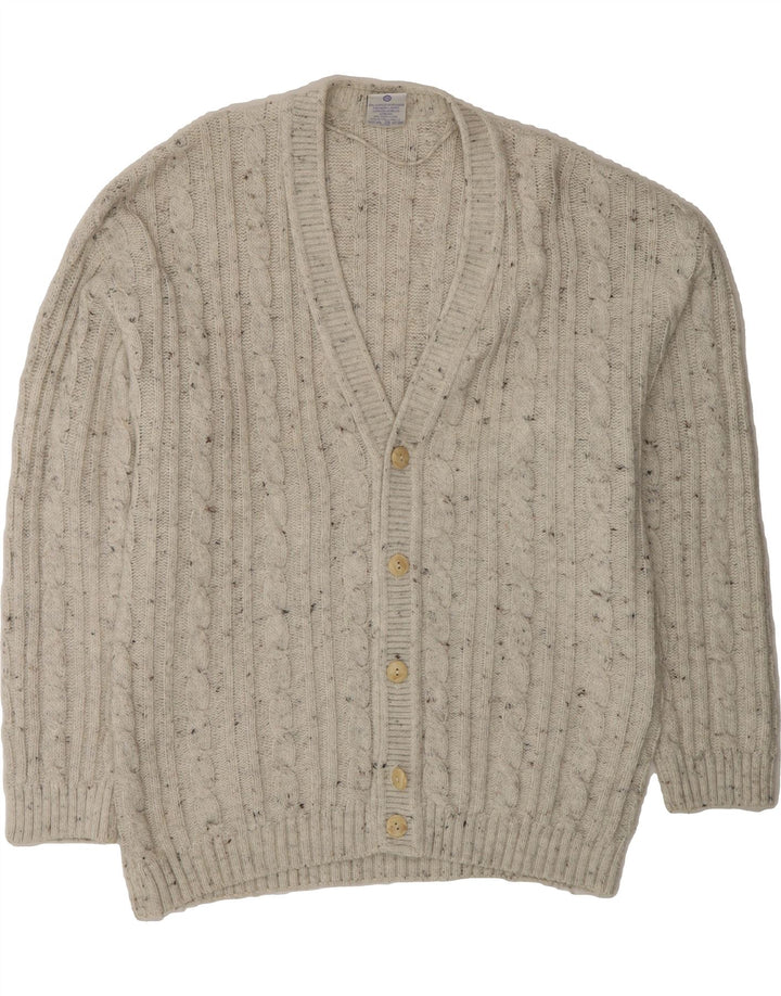 NEW FAST Mens Cardigan Sweater Large Grey Flecked Acrylic Vintage New Fast and Second-Hand New Fast from Messina Hembry 