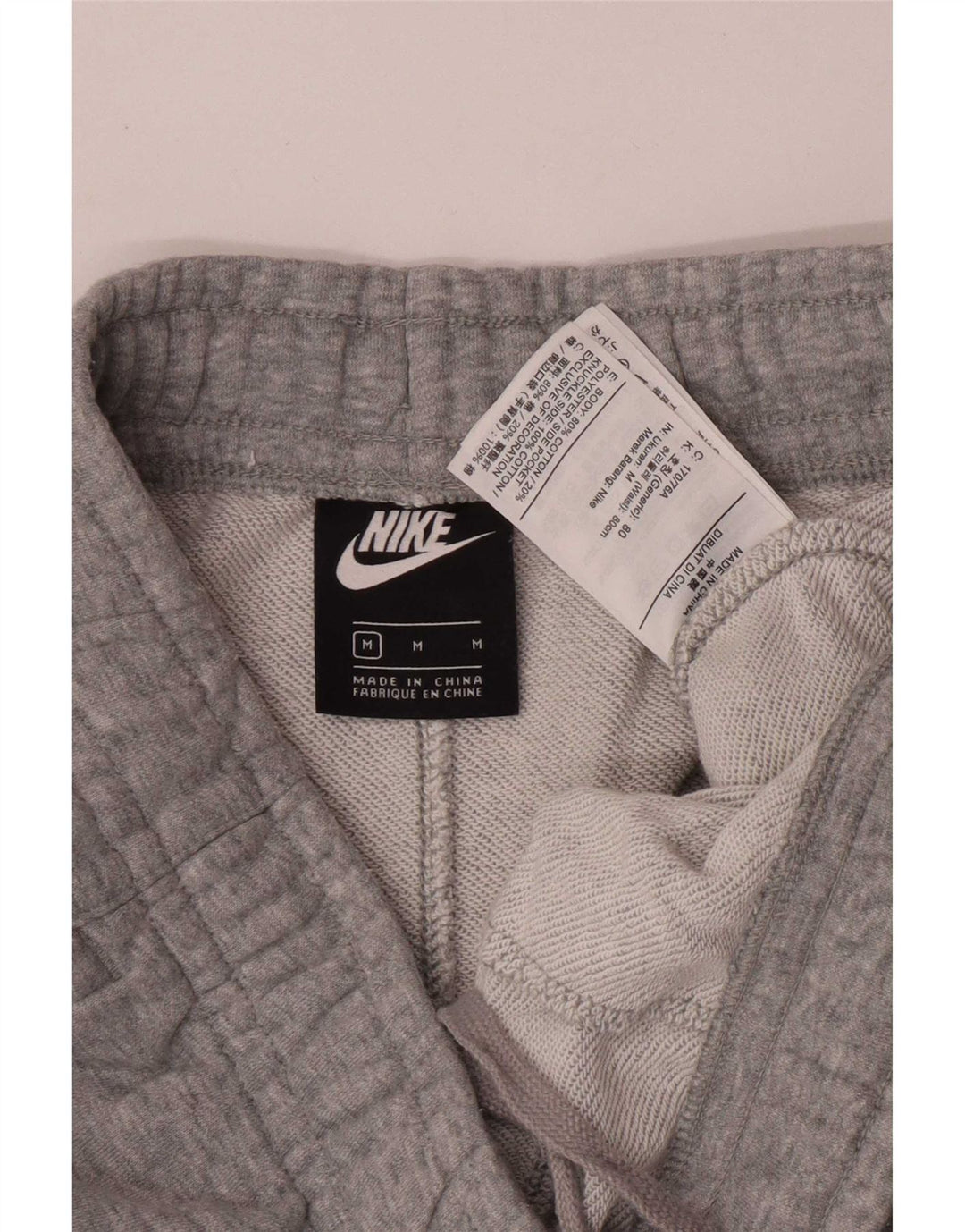 Pantalones cortos deportivos Nike para hombre de algodón gris medio