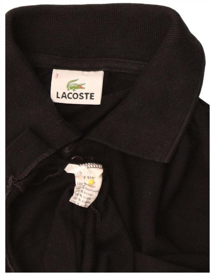 Lacoste Polo para hombre talla 3 pequeño algodón negro