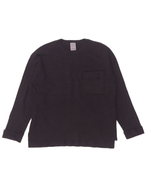 Zara Jersey Niña Cuello Redondo 13-14 Años Viscosa Azul Marino
