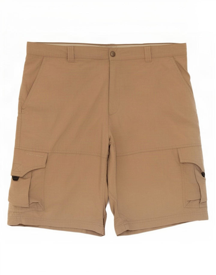 Columbia Shorts cargo para hombre W36 Large Nylon marrón