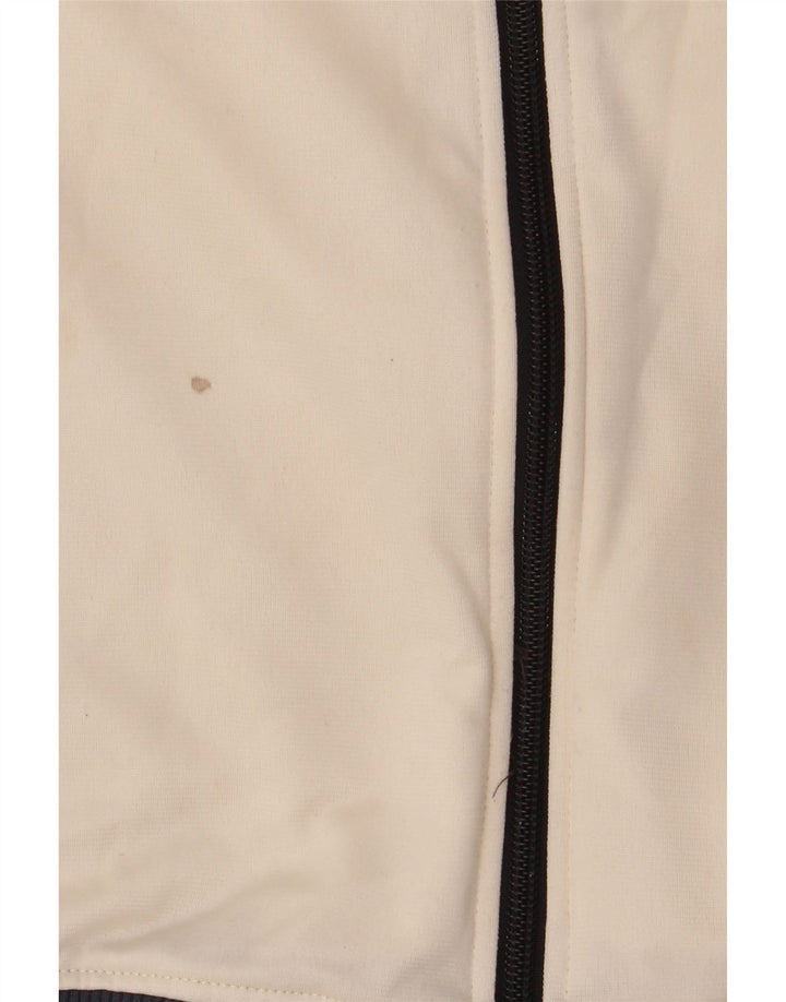 ARENA Chaqueta superior de chándal gráfico para mujer UK 12 Mediano Blanco Poliéster