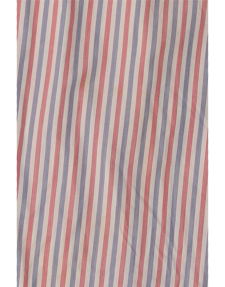 Boggi Milano Camisa Grande De Algodón A Rayas Rojas Hombre