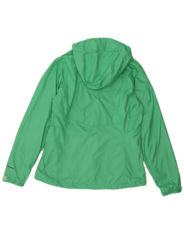 Columbia Womens Hooded Rain Jacket UK 14 Medium Green Polyester