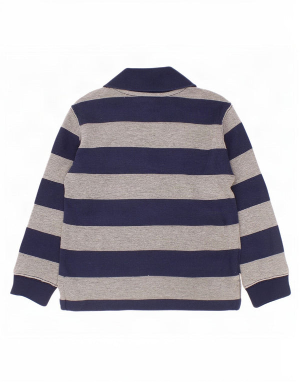 Polo Ralph Lauren - Jersey para niño con cremallera y cuello, 3-4 años, color azul marino a rayas
