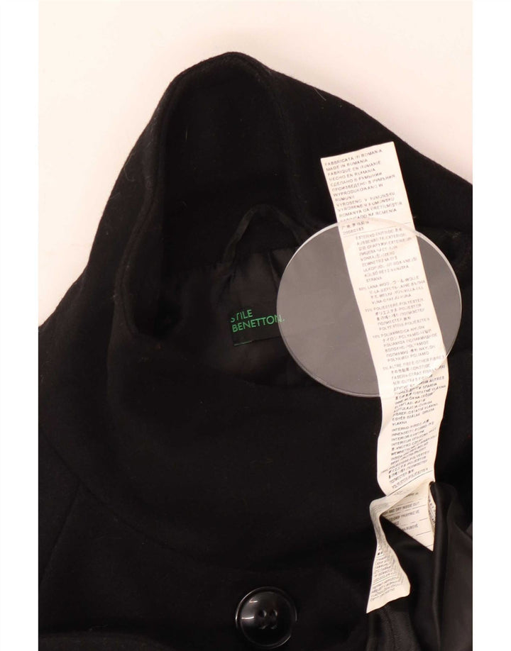Benetton Chaquetón Mujer IT 46 Large Lana Negra
