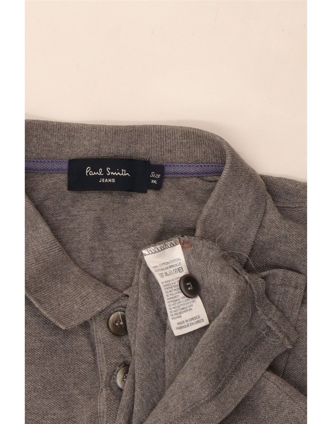 Paul Smith Polo para hombre 2XL Algodón gris