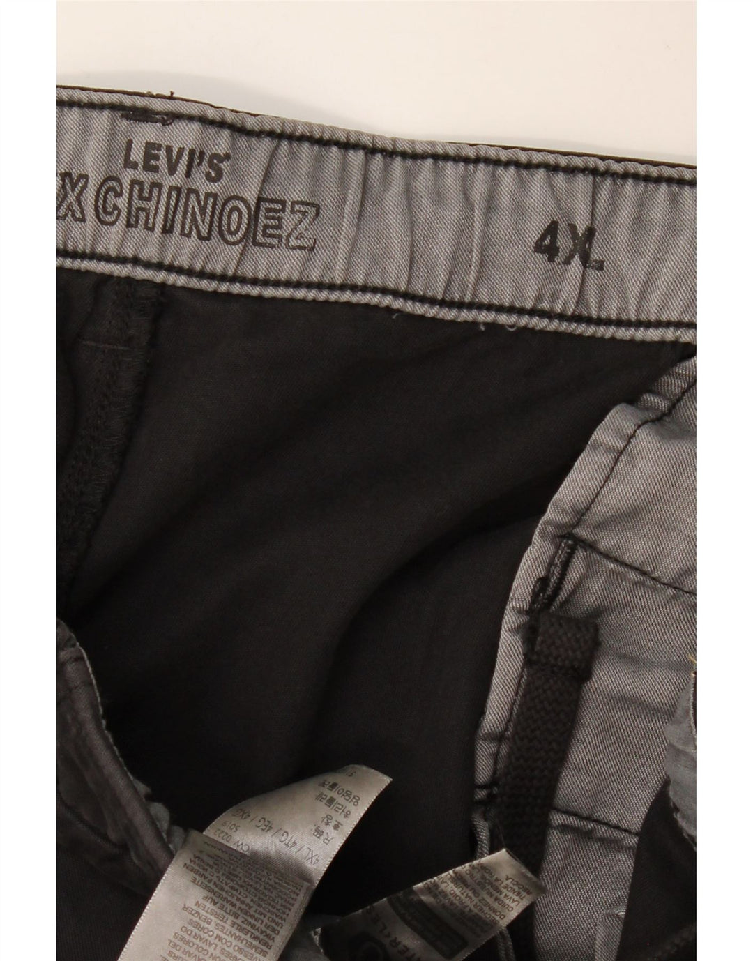 LEVI'S Pantalones chinos rectos para hombre 4XL W52 L29 Negro
