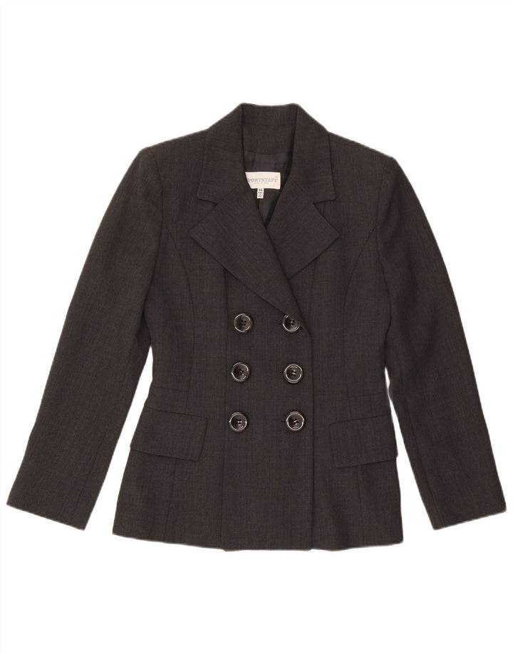 SPORTSTAFF Chaqueta tipo blazer con doble botonadura para mujer IT 44 Lana gris medio