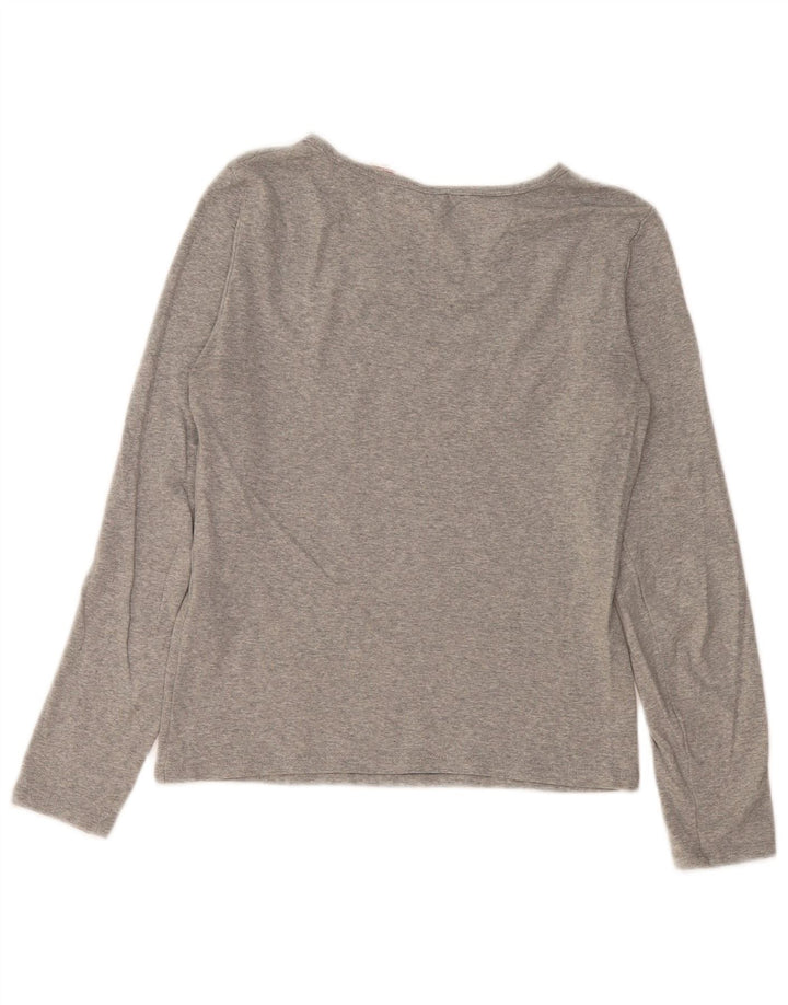 Levi's Top de manga larga para mujer UK 10 Small Grey Cotton