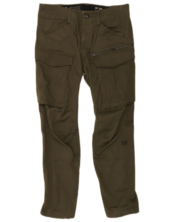 G-Star Hombre Pantalones Cargo Slim W31 L30 Algodón Caqui