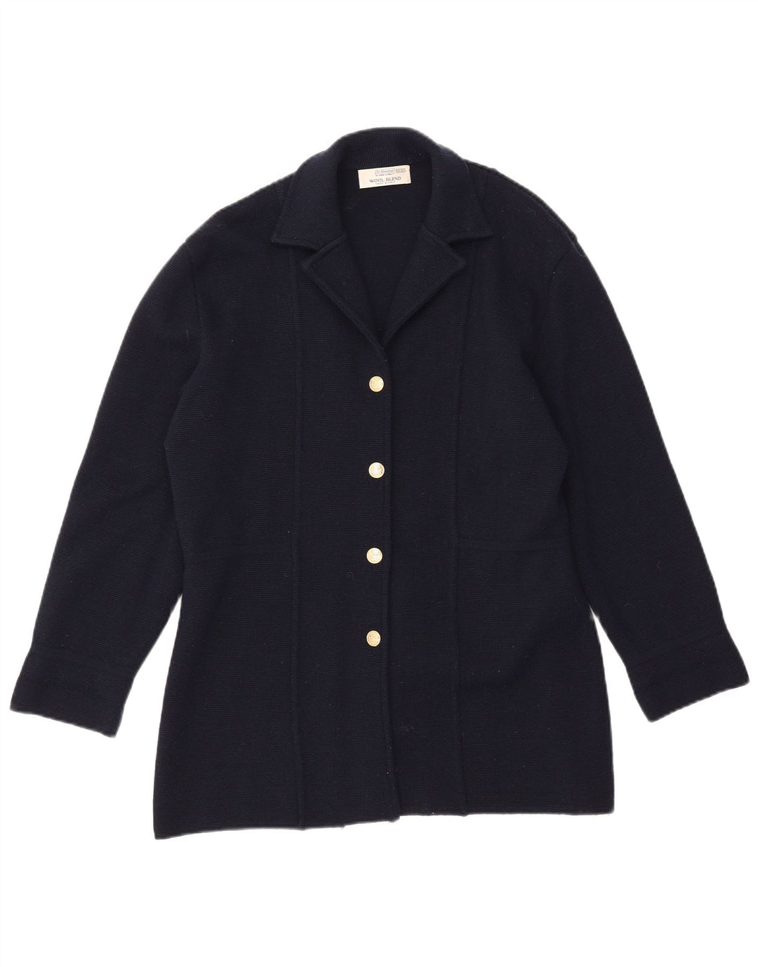 CALLE. BERNARD Chaqueta Blazer de 4 Botones para Mujer UK 18/20 XL Lana Azul Marino