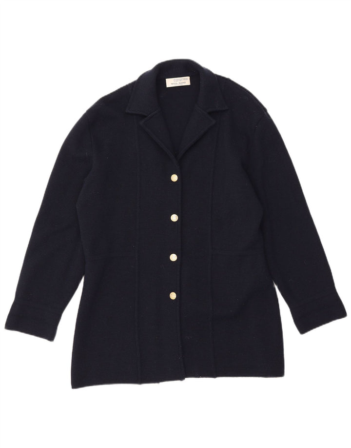 CALLE. BERNARD Chaqueta Blazer de 4 Botones para Mujer UK 18/20 XL Lana Azul Marino