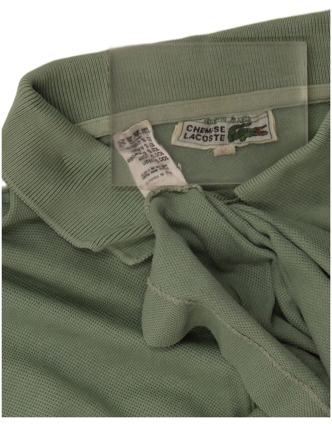 Polo Lacoste para hombre talla 5 grande algodón verde
