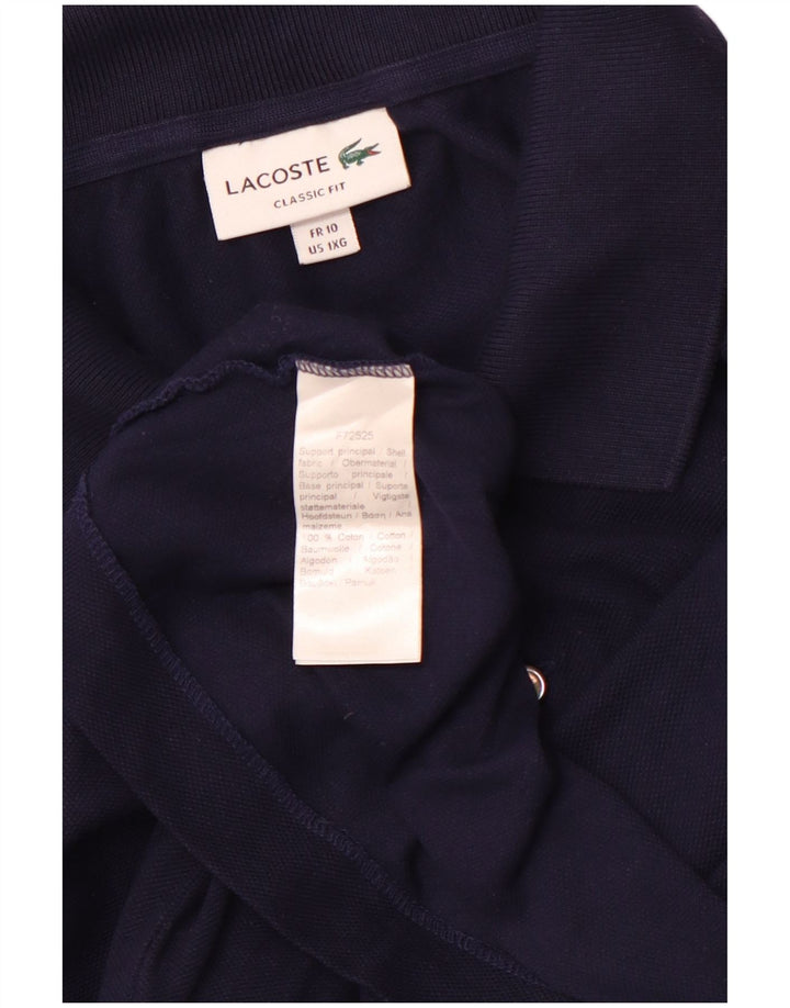 LACOSTE Polo de ajuste clásico para hombre talla 10 5XL algodón azul marino