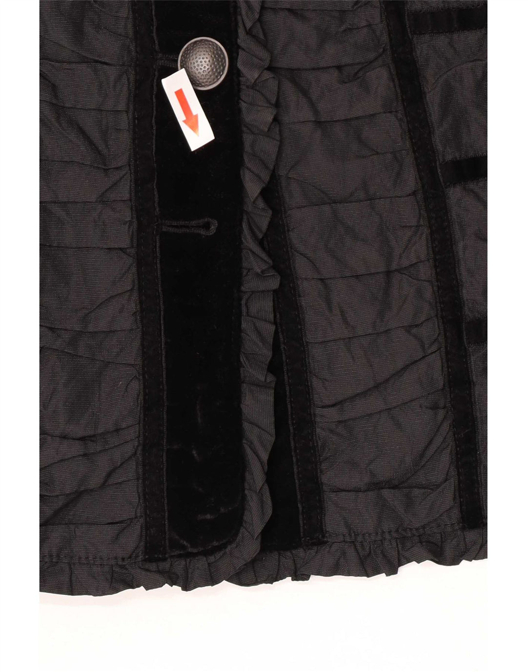 Vintage mujer 4 botones Blazer chaqueta Reino Unido 14 medio negro colorblock