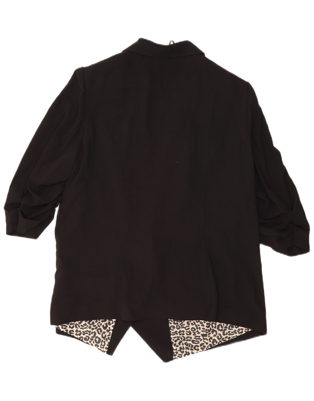 MARKS & SPENCER Chaqueta tipo blazer abierta de manga 3/4 para mujer UK 20 2XL Negro