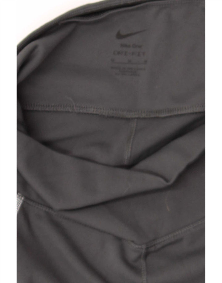 Nike Leggings cortos Dri Fit para mujer UK 12 Mediano Negro Poliéster