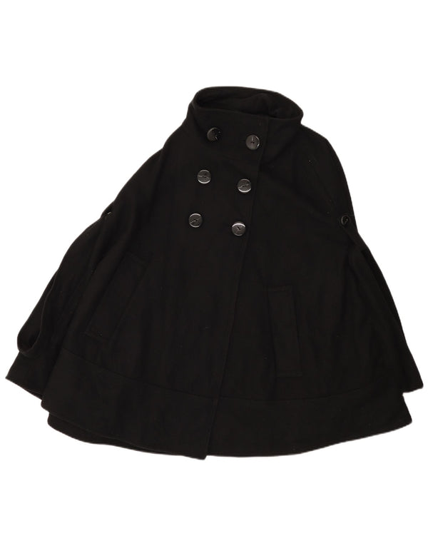 Zara Mujer Capa De Doble Botonadura Reino Unido 46 Grande Negro