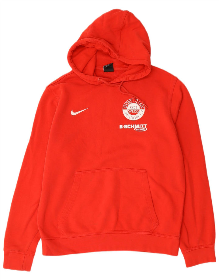 Nike Jersey con capucha y gráfico gráfico de algodón rojo mediano para hombre