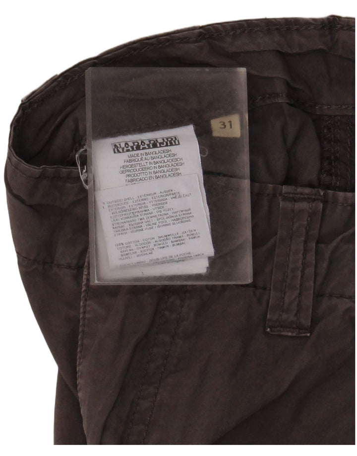 Napapijri Shorts Cargo Hombre W31 Algodón Gris Medio