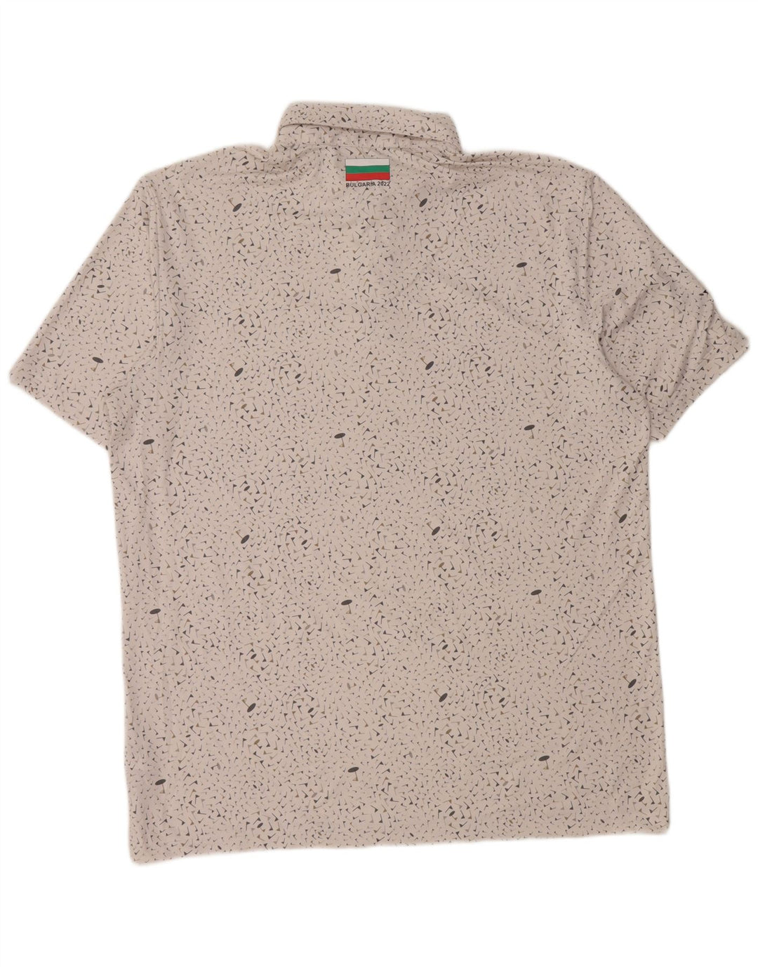 Polo Adidas Hombre Grande Poliéster Manchado Blanco