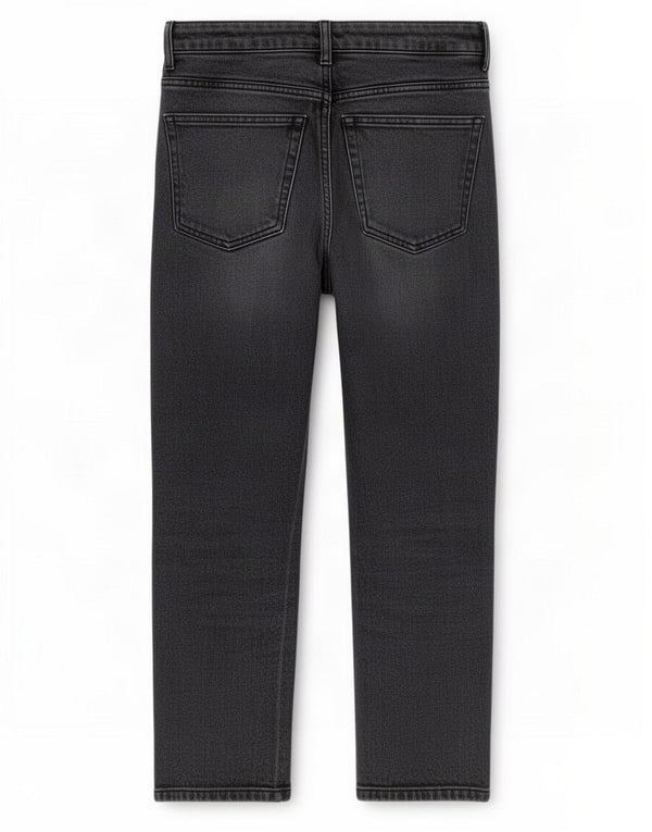 Vaqueros rectos cortos para mujer Topshop W26 L24 Algodón gris