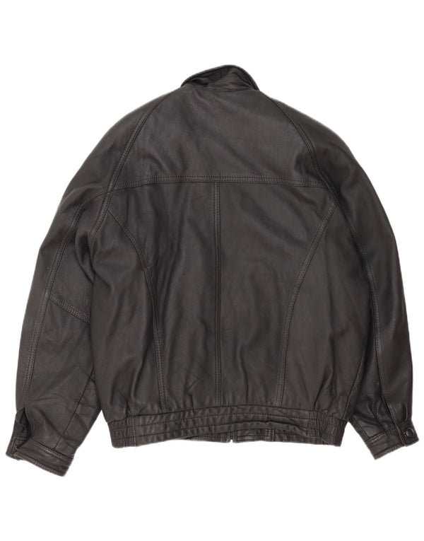 Fatigue Chaqueta de cuero para hombre Reino Unido 40 Grande Negro