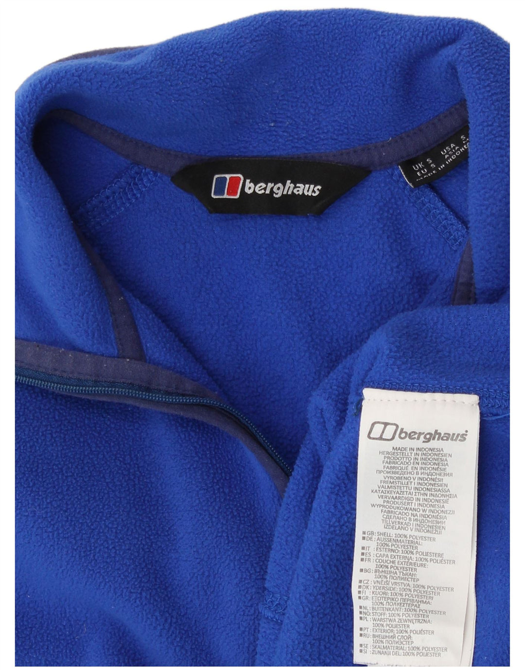 Berghaus Jersey De Forro Polar Con Cremallera Para Hombre Pequeño Poliéster Azul
