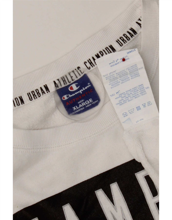 Champion Sudadera Gráfica para Hombre Jumper XL Algodón Blanco