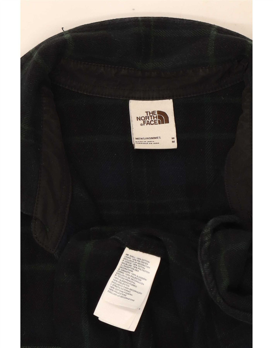 The North Face Camisa De Franela De Algodón A Cuadros Azul Marino Mediano Hombre