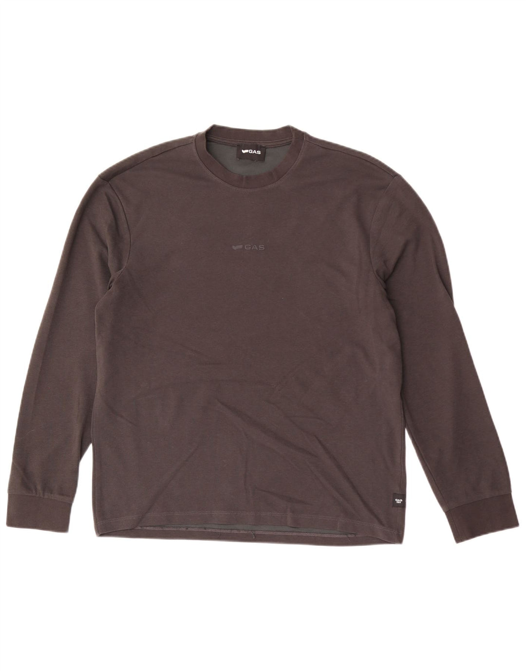 Gas Hombres Top Manga Larga Grande Gris