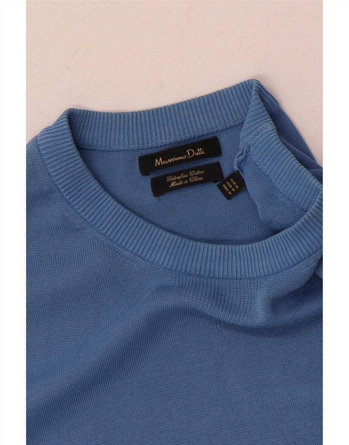 Jersey Massimo Dutti Hombre Cuello Redondo Algodón Azul Medio