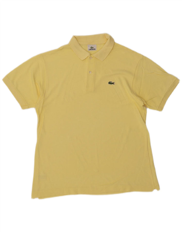 Polo Lacoste para hombre talla 4 algodón amarillo mediano