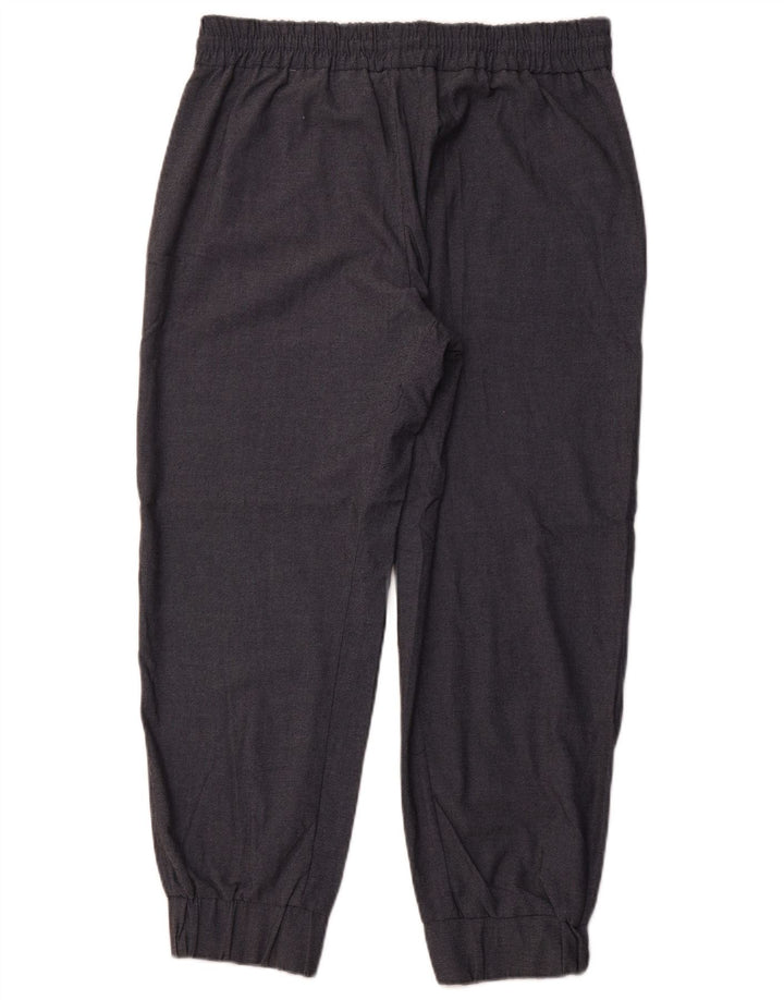 ZARA Mujer Joggers Chino Pantalón XL W32 L27 Gris Poliéster