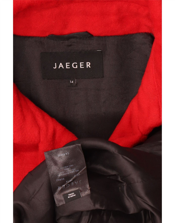 Jaeger Abrigo extragrande con doble botonadura para mujer UK 44 Large Red Angora