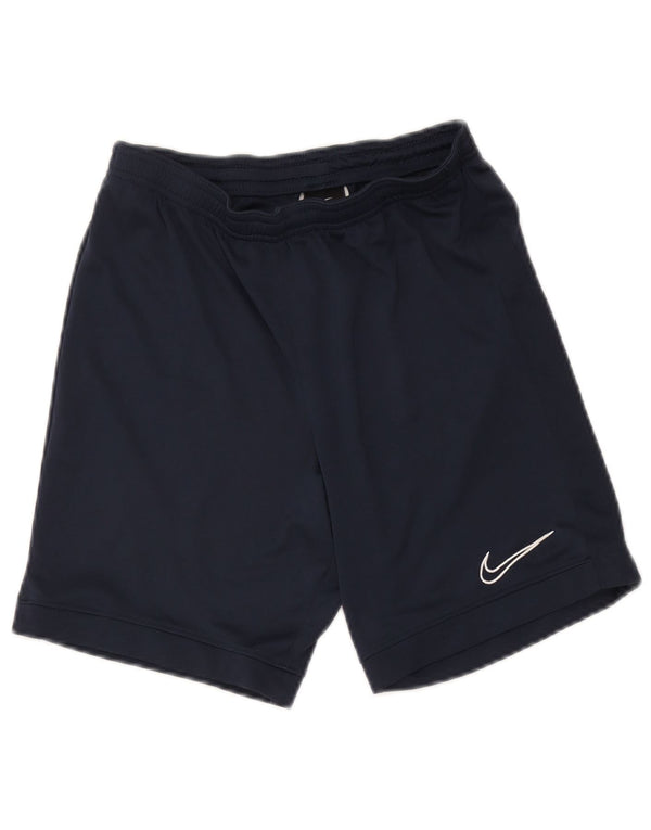 Nike Pantalones cortos deportivos Dri Fit para mujer UK 8 Small Azul marino Poliéster