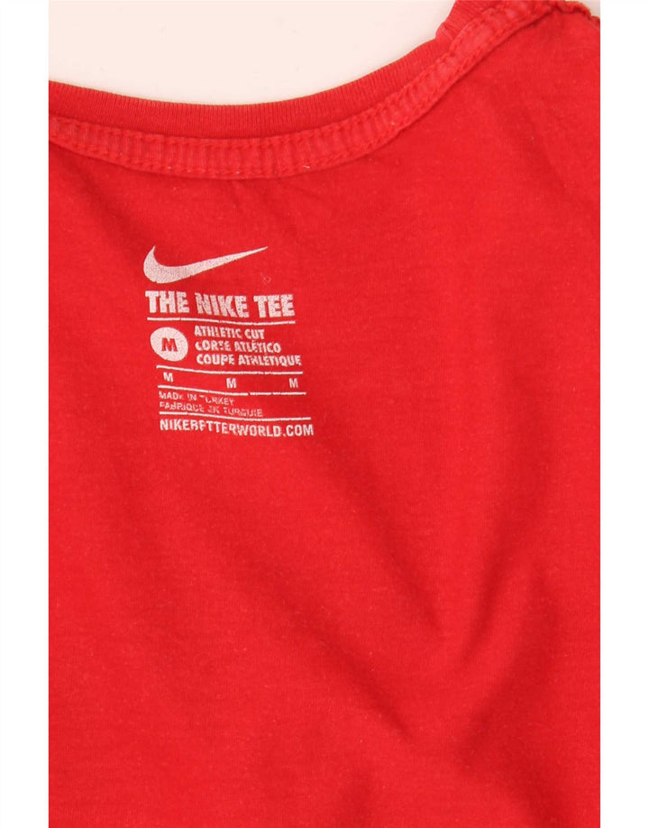 Nike Camiseta con gráfico de corte atlético para hombre, talla mediana, color rojo