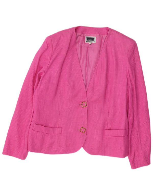 Luisa Spagnoli Chaqueta tipo blazer de 2 botones para mujer IT 48 XL Acetato rosa