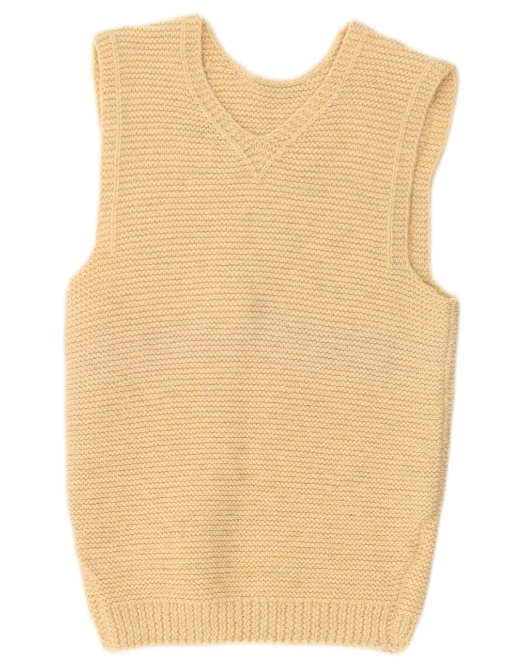 Vintage mujer chaleco camiseta Reino Unido 12 medio beige