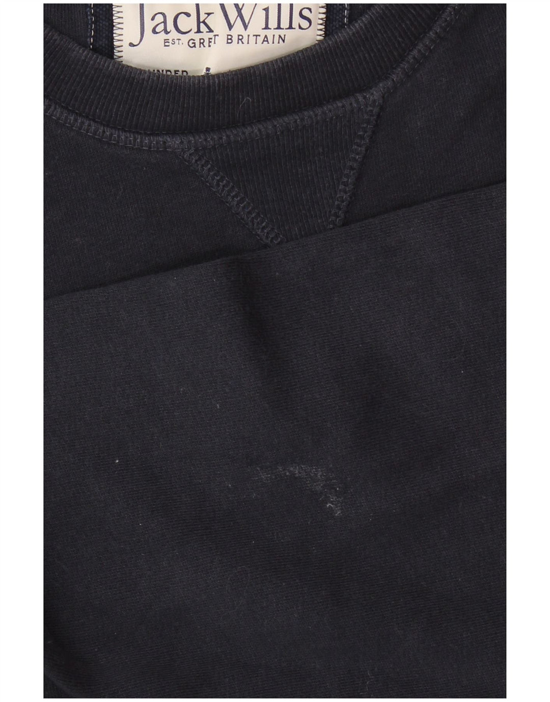 JACK WILLS Sudadera para hombre Jumper Large Azul marino Algodón