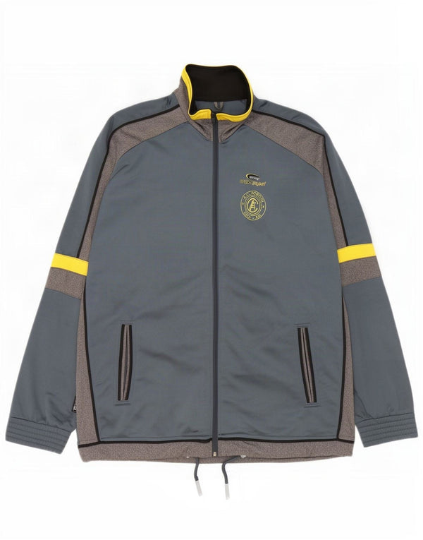 Brugi Chaqueta de chándal con gráfico para hombre XL Poliéster color block gris