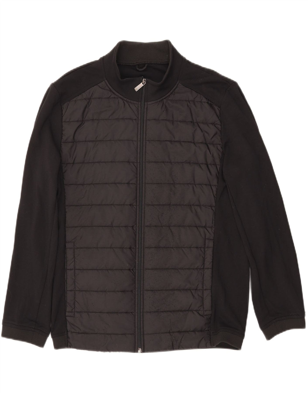ZARA Hombre Chándal Top Chaqueta Grande Poliéster Negro