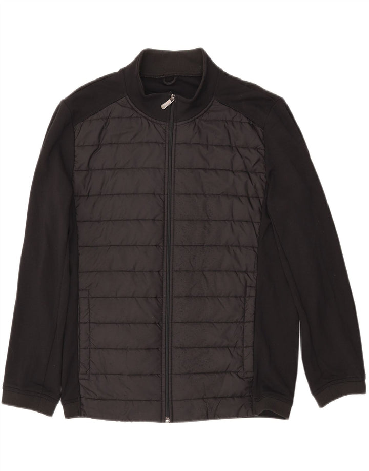 ZARA Hombre Chándal Top Chaqueta Grande Poliéster Negro